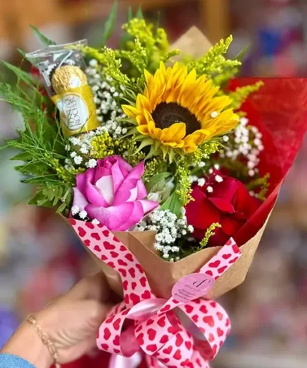 Buquê trio com Ferrero