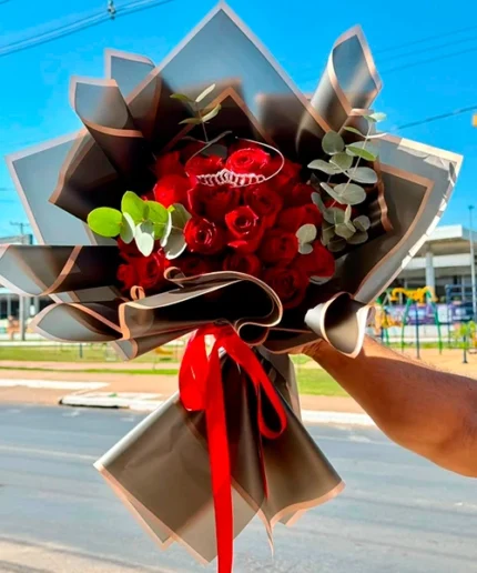 Buquê Coreano Vermelho Luxo